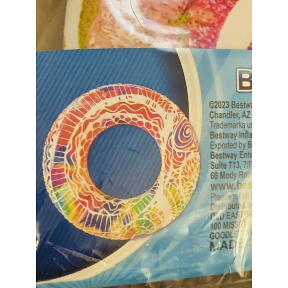 H2O GO! Bestway Rainbow Swim Ring 31.5” Tube Pool Float Ages 10+ NEW SEALED - Picture 4 of 5